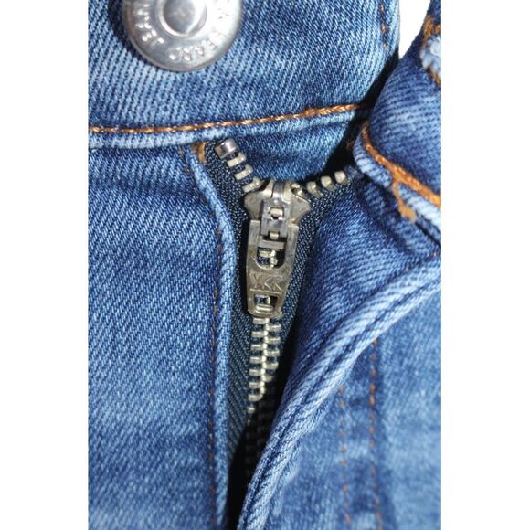 Veronica Beard Womens High Rise Bleached Hem Skinny Jeans Blue Size 27 - Picture 4 of 8